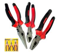 3Pc Heavy Duty 6" Combination Long Nose Side Cutter Cutting Pliers Set - 150Mm Inch Pack of 3 | Pliers, Nose Plier, Cutting Pliers Tool Set Wire Cutters, Multi Purpose