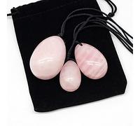 3PC Jade Stone Yoni Egg Set Natural Rose Quartz Vaginal Massage Eggs Ball Repair Vaginal Tightening Kegel Muscle Exercise Care,Type 1