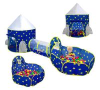 3pc Kids Play Tent for Boys with Ball Pit, Crawl Tunnel, Princess Tents for Toddlers, Baby Space World Playhouse Toys, Boy...