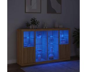 3PC LED Sideboard 2 Door Buffet Storage Cabinet Cupboard TV Unit with LED Lights