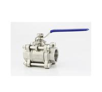 3PC Manual Ball Valve Female Thread SS304/SS201 Stainless Steel DN50/DN65/DN80(Dn50,SS201)