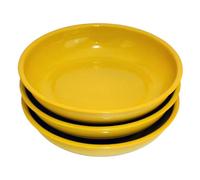 3pc Mechanics Magnetic Parts Tray Set | 4" 100mm Round Dish with Magnet on The Base | Ideal for Small Parts, Nuts, Bolts and Screws | Hi Vis Yellow