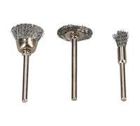 3pc Mini Rotary Steel Brush Metal Cleaning Polishing Set Suitable for Dremel