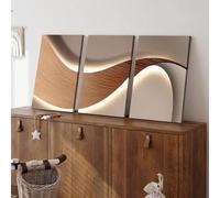 3pc Minimalist Modern Abstract Light Luxury Art, Print on Canvas Gold Textured Artwork for Living Room, Bedroom, Office(30x40cmx3/No frame)