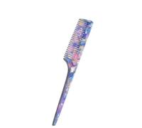 3PC Multi-colored Acetic Acid Portable Tip Tail Comb For Various Hair Lengths For Travel And Home Use(Bluest)