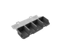 3Pc Multi-Compartment Organizer Box for Screws, Small Parts Plastic Storage Case, Spot Screw Parts Box 3 X Gray