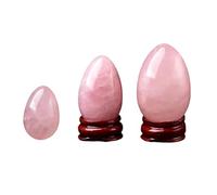 3pc Natural Jade Quartz Reiki Ornament Natural Stone Healing Quartz Home Decorative Stone Ore Mineral Ornaments Gift Set,Rose Quartz