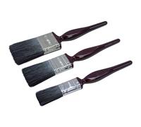 3pc No Bristle Loss Paint Brush Set - Classic Handle - amtech 3pc bristle loss paint brush set classic handle