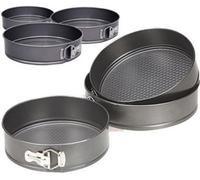 3Pc Non-Stick Spring Form Round Cake Pan Tin Tray Bakeware Set Kitchen