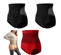 3PC Pauraju Ladies Fat Burning Knickers High Waist Shapewear Shorts 4-in-1 Tummy Control Short Solid Plus Size Slimming Knicker Womens Running Shorts Weight Loss Pants 3D Yoga Seamless Short S-XL