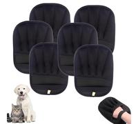 3Pc Pet Hair Removal Glove, Pet Double-Sided Grooming & Hair Removal Gloves, Reusable Electrostatic Cat & Dog Hair Remover for Couch, Carpet, Car Seats, Bedding & Laundry (6PC)