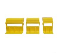 3PC Plastic Tape Dispenser with Built-in Cutter - Compact Masking Tape Dispensing Tool for Painting, Labeling & DIY Projects - Yellow, 3/4.3/5.5 cm