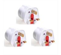 3PC Plug Adapter EU to UK European to British Universal Travel Adapter Type G Electrical Plug Converter Power Socket(UK)