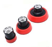 3PC Polishing Pad Holder Set with 5/8 11 Thread Backing Plates Suitable for Various Sanding and Polishing Tasks Using Rotary Machines (Red)