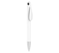 3pc- Press the Rotary Ballpoint Pen for Students to Write in Class -OSF200 White Pole and Black dot-1.0mm.