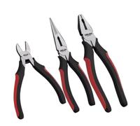 3Pc Professional Electrician VDE Pliers Set Insulated Wire Cutters Needle Nose
