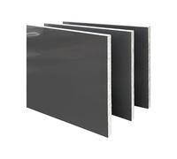 3pc PVC Sheet Rigid Board Solid Plastic Panel Polyvinyl Chloride Gray for Industrial Use, 10Cm X 20Cm,Thickness:3-30mm(Thickness:5mm)
