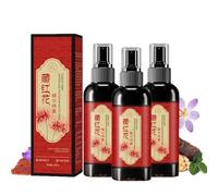 3PC Saffron Hair Blackening Spray, Saffron Herbal Essence Hairspray, Black Hair Spray with Polygonum Multiflorum, Anti Lost Strengthen Hairs Root, Dryness and Frizz, Leaving Hair Shiny and Shiny
