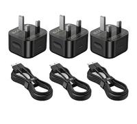 3PC Samsung Super Fast Charger 25W, Samsung USB C Fast Charging Plug and Cable USB C to C 2M for Samsung Galaxy S23 Ultra S22 S21fe S20 A33 A53 A54 A14 Z Flip/Fold 4,USB Type C Plug UK Wall Charger