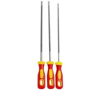 3pc/Set Durability Metal Chainsaw Chain Sharpener 4/4.8/5.5mm Round File for 3/8" Chain Maintenance Garden Hand Tool