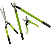 3PC Shear Set Tree Loppers Heavy Duty Professional Hedge Clippers Sharp Pruning Shears Planter Garden Cutting Tool Shears Lopper Set Sharp Pruning Shears Tree & Shrub Care Kit