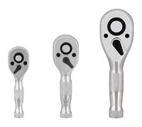 3pc Short Handle Ratchet Wrench Set 72-Tooth for Quick Release(Set)