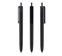 3pc- Simple Press Gel Pen Office Color Pen-Black Rod with Black -0.5mm Blue-Black Neutral