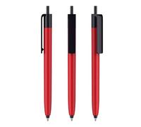3pc- Simple Press Gel Pen Office Color Pen-Red Black Match -0.5mm Blue-Black Neutral