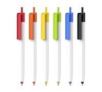 3pc- Simple Press Gel Pen Office Color Pen-White Color Matching -1.0mm Blue Beads