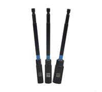 3PC Socket Wrench Set, 150mm Hex Nut Driver Adapter for Drill & Pneumatic Screwdrivers, Chrome Vanadium Steel, 8mm/10mm/12mm, 1/4" Shank, for Motorcycle