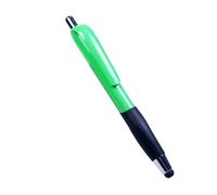 3pc- Soft-Grip Press Ballpoint Pen Touch Screen Office Signature Pen-Green Rod Black Cover -1.0mm Black