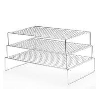 3PC Stainless Steel Cake Cooling Rack Set Stackable