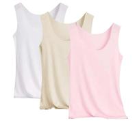 3PC Tank Tops For Women 2026 Plus Size Sleeveless Summer Vest Tops Round Neck Cami Top Lightweight Soft Ladies Camisole Top Loose Fit Solid Color Undershirt Casual Blouses for Daily Gym Travel