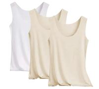 3PC Tank Tops For Women 2026 Plus Size Sleeveless Summer Vest Tops Round Neck Cami Top Lightweight Soft Ladies Camisole Top Loose Fit Solid Color Undershirt Casual Blouses for Daily Gym Travel