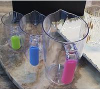 3pc Transparent Drastic Measuring Cup Set, Measuring Cup Stackable Clear Heat-Resistant Cup Easy to Read Measurements Water Measuring Cups for Home Kitchen Cooking (1 Set of 3 pcs Cup)