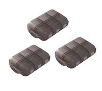 3pc Travel Pill Organizer Box, Portable Mini Pharmacy,with 10 Compartments for Different Medicines