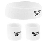3pc Unisex Athletic Sweatband Set - 2.25in Workout Headband & 3.25in Wristbands w/Stay Dry Technology, Terry Cloth Band Moisture-Wicking Fabric | Quality Fitness Accessories for Active Comfort-Reebok