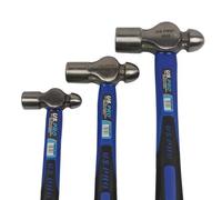 3Pc US PRO Ball Pein Hammer Set Fibreglass Handle Secure 8-16-32oz 226-453-907g