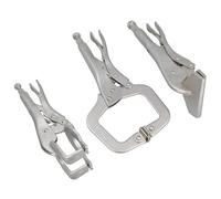 3PC Welding Clamps Plier Set C Clamp Mole Vice Grip Locking Pliers Sheet Metal
