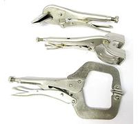 3PC Welding Clamps Plier Set C Clamp Mole Vice Grip Locking Pliers Sheet Metal