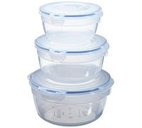 3pce container set - Round Bowls & Nestable 2.1lt/1.4lt/850ml