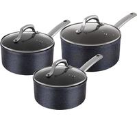 3pce Pan Set Tower T800030 TruStone 16/18/20cm Non Stick In Violet Black