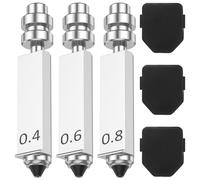3Pcs 0.4mm 0.6mm 0.8mm Integrated Hardened Steel Nozzle Kit for Anycubic Kobra X Combo, Quick-Swap Extruder Hotend Print Head, High Speed Anti-Leak Throat Tube with Silicone Cover