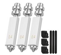 3pcs 0.4mm Hot End Nozzle Integrated Quick Change Hardened Steel Nozzle with Brush & Sleeve, High Flow High Speed Print Head Extruder Hotend Kit Compatible with Kobra X Combo