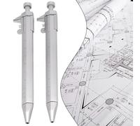 3pcs 0 5mm Gel Ink Pen with Vernier Caliper Design, Dual Function Roller Ball Pen for Accurate Measurement and Writing, Suitable for Office and Kids