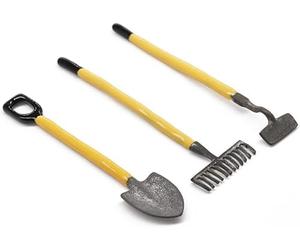 3Pcs 1/12 Miniature Shovel Rake and Hoe Farm Tools Dollhouse Decoration Accessories Yard Supplies Scene Model Set Decor Accessories,Dollhouse Accessories,Dollhouse Decor
