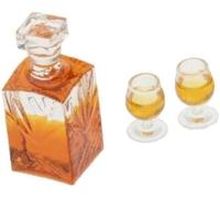 3Pcs 1:12 Scale Dollhouse Miniature Accessories Whiskey Wine Bottle Bar Dollhouse Decoration Accessories