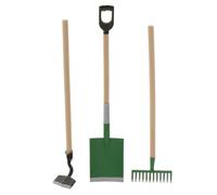 3Pcs 1:12 Scale Miniature Mini Rusty Shovel, Micro Landscape Ornaments, Fairy Tale Garden Tool Mini Model Accessories(green)