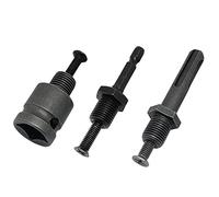 3pcs 1/2-20UNF Thread Drill Chuck Adapter Connecting Rod,SDS-Plus Shank,1/4"Hex Shank,1/2" Square Female Adaptor, with Left Hand Screw