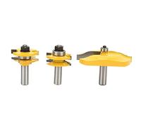 3Pcs 1/2" Shank Ogee Raised Panel Router Bit Set, Woodwork Milling Cutter, Ogee Rail and Stile Router Bit with Micro - Carbide Blade, for Solid Wood Hardwood MDF Plywood, Pro